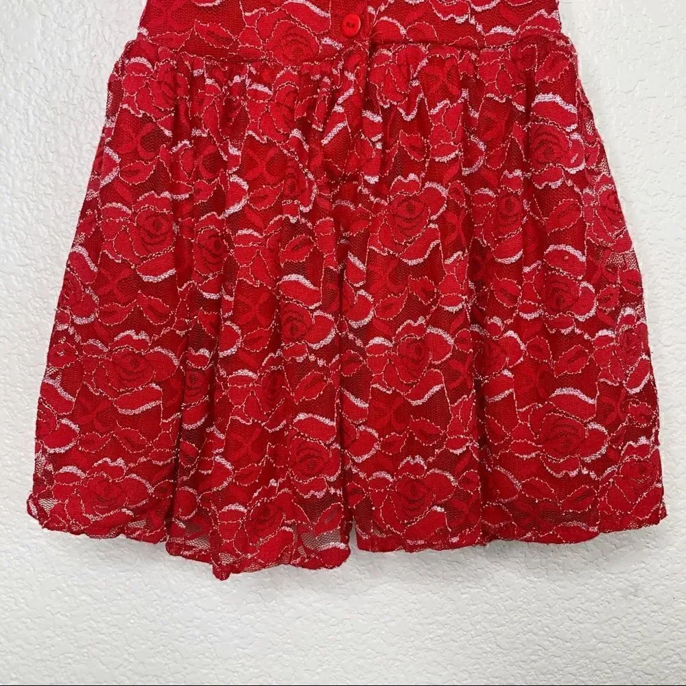 Nanette Baby 6-9 Months Red Baby Girl Dress